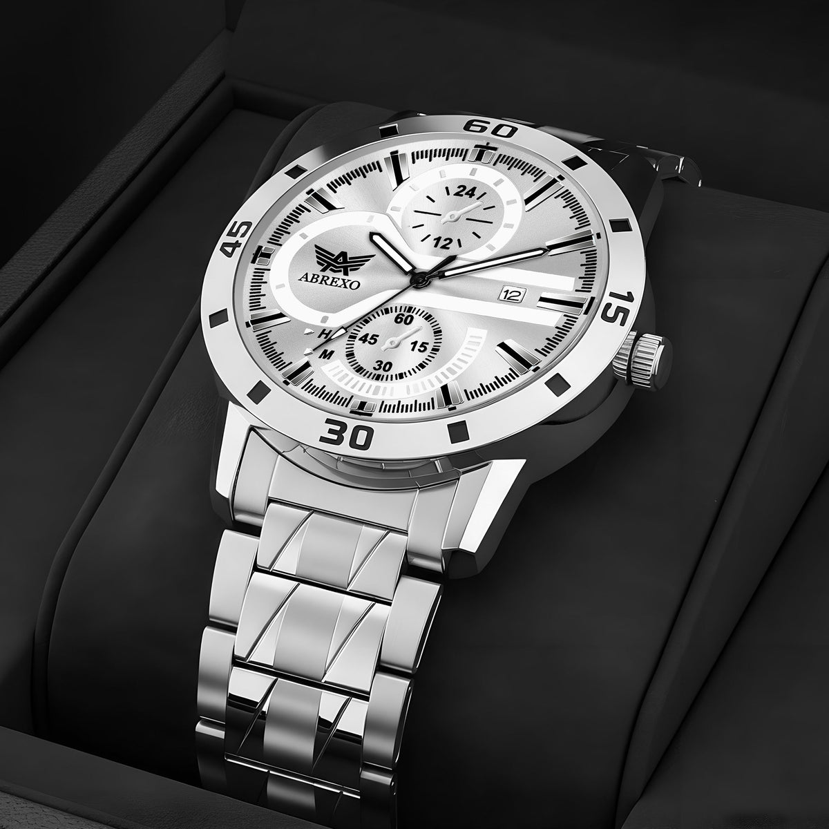 ABREXO Abx4022-Silver Watch is an analog quartz watch for men