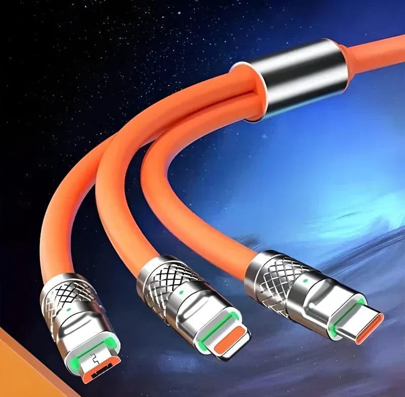 High-Speed Fast Charging & Data Sync Cable-Orange Edition