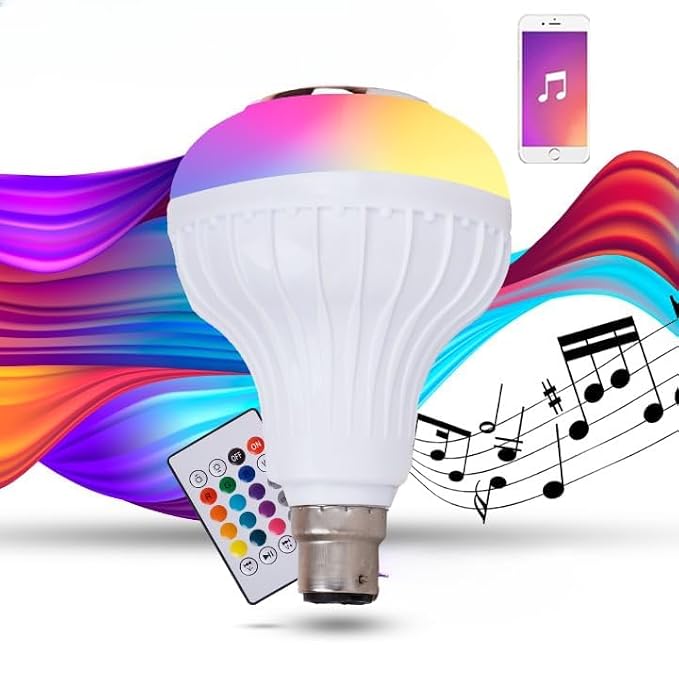 LED Light Bulbs Color Changing With Bluetooth Speakers And Remote Control Bulb