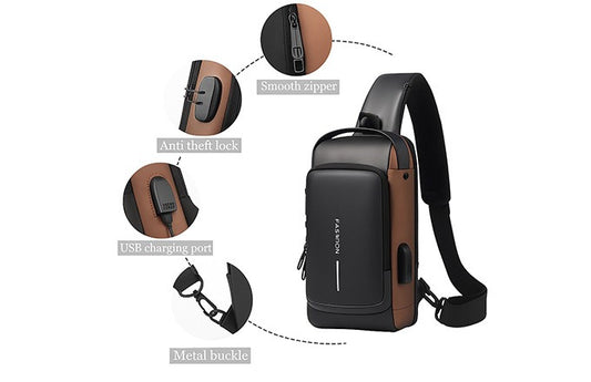 Waterproof Anti-Theft Sling & Backpack– USB Charging