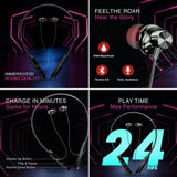 Wireless Bluetooth Neckband Earphones with Deep Bass Sound
