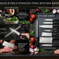 8 Pcs Stainless Steel Knife Sets for Kitchen