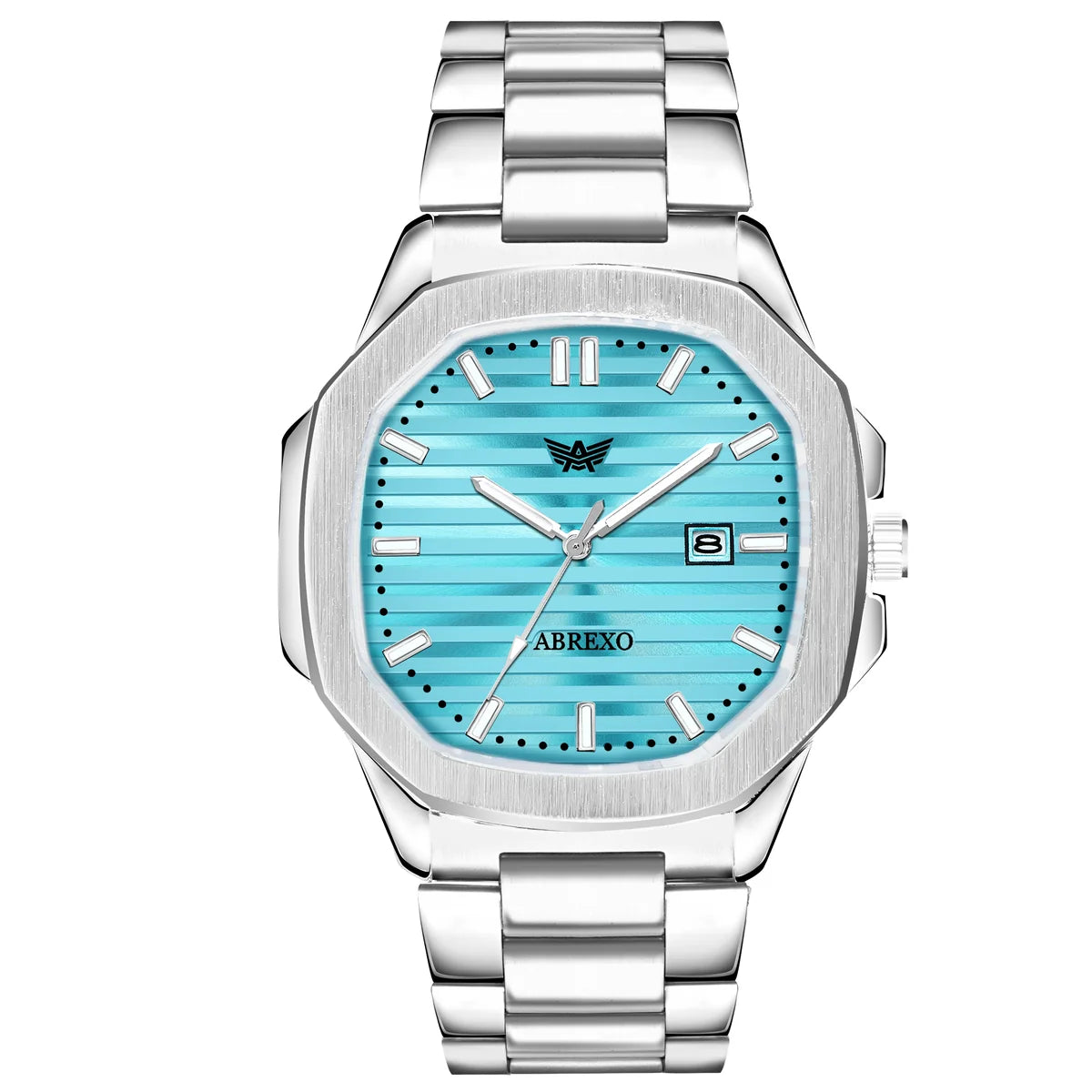 ABREXO, Nautilus Series Tiffany Blue Dial (Quartz, Analog Watch, Date Working, Silver Sky Blue Dial)