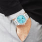 ABREXO, Nautilus Series Tiffany Blue Dial (Quartz, Analog Watch, Date Working, Silver Sky Blue Dial)