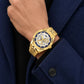 ABREXO Abx1775 Silver Dial Gold Watch Analog Watch - For Men