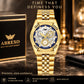 ABREXO Abx1775 Silver Dial Gold Watch Analog Watch - For Men