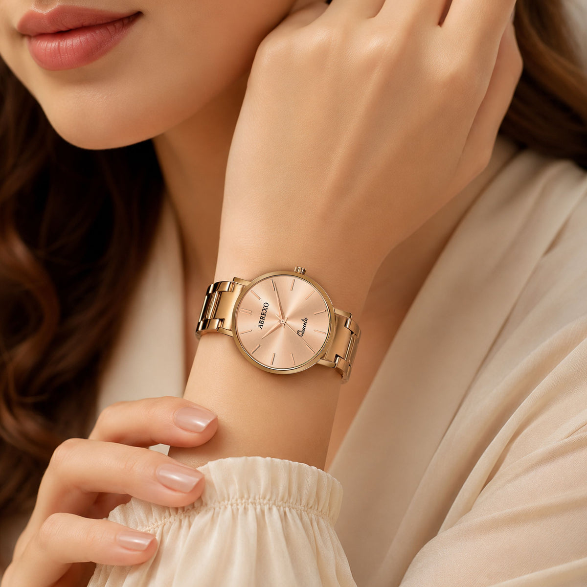 ABREXO MOCHA CRUSH I Rose Gold Dial I Brown IP Long Life Plating I Quartz Girls Analog Watch  - For Women Abx21