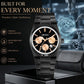Abrexo Men Dial & Stainless Steel Bracelet Style Straps Analogue Chronograph Watch Abx2501