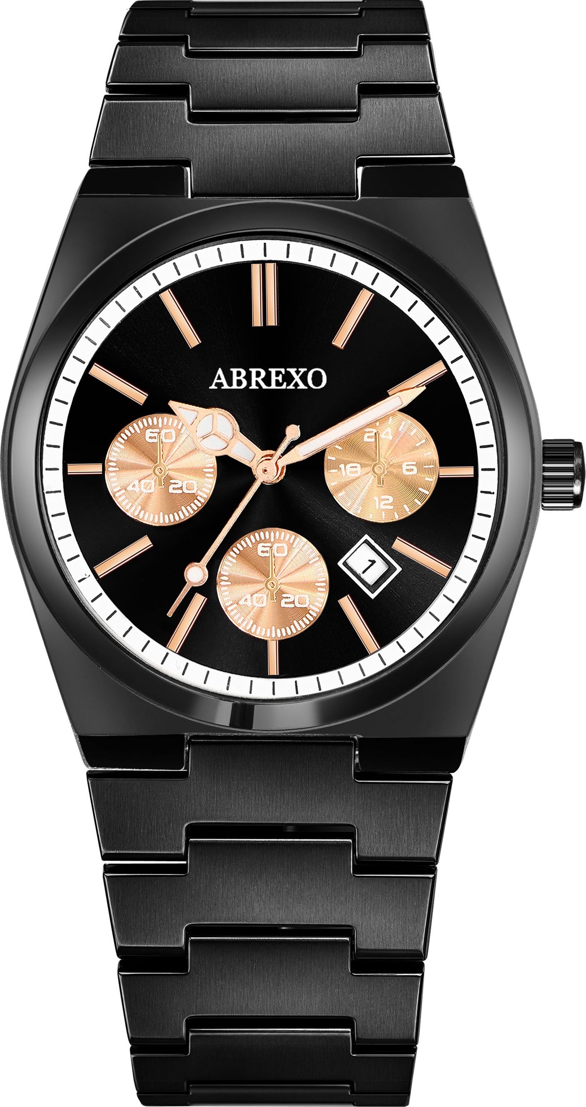 Abrexo Men Dial & Stainless Steel Bracelet Style Straps Analogue Chronograph Watch Abx2501