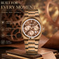 ABREXO CEO Series I Brown Dial Date Working I IP Long Life Plated Brown Chain Quartz Analog Watch - For Men Abx2501