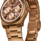 ABREXO CEO Series I Brown Dial Date Working I IP Long Life Plated Brown Chain Quartz Analog Watch - For Men Abx2501