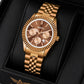 ABREXO ABX3500 Brown Chrono RLX Business Class Watch