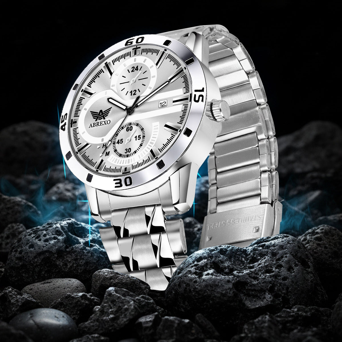 ABREXO Abx4022-Silver Watch is an analog quartz watch for men