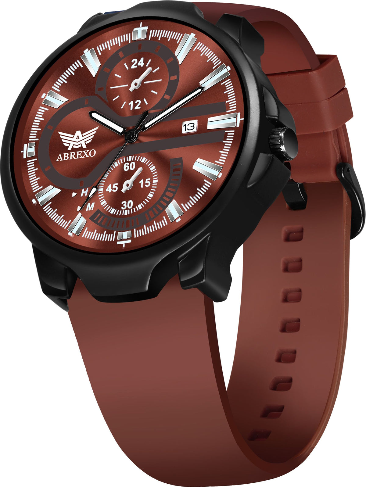 Abrexo Chronograph Look Date Working Dial Silicone Strap Watch For Boys Men Analog Watch ABX4025