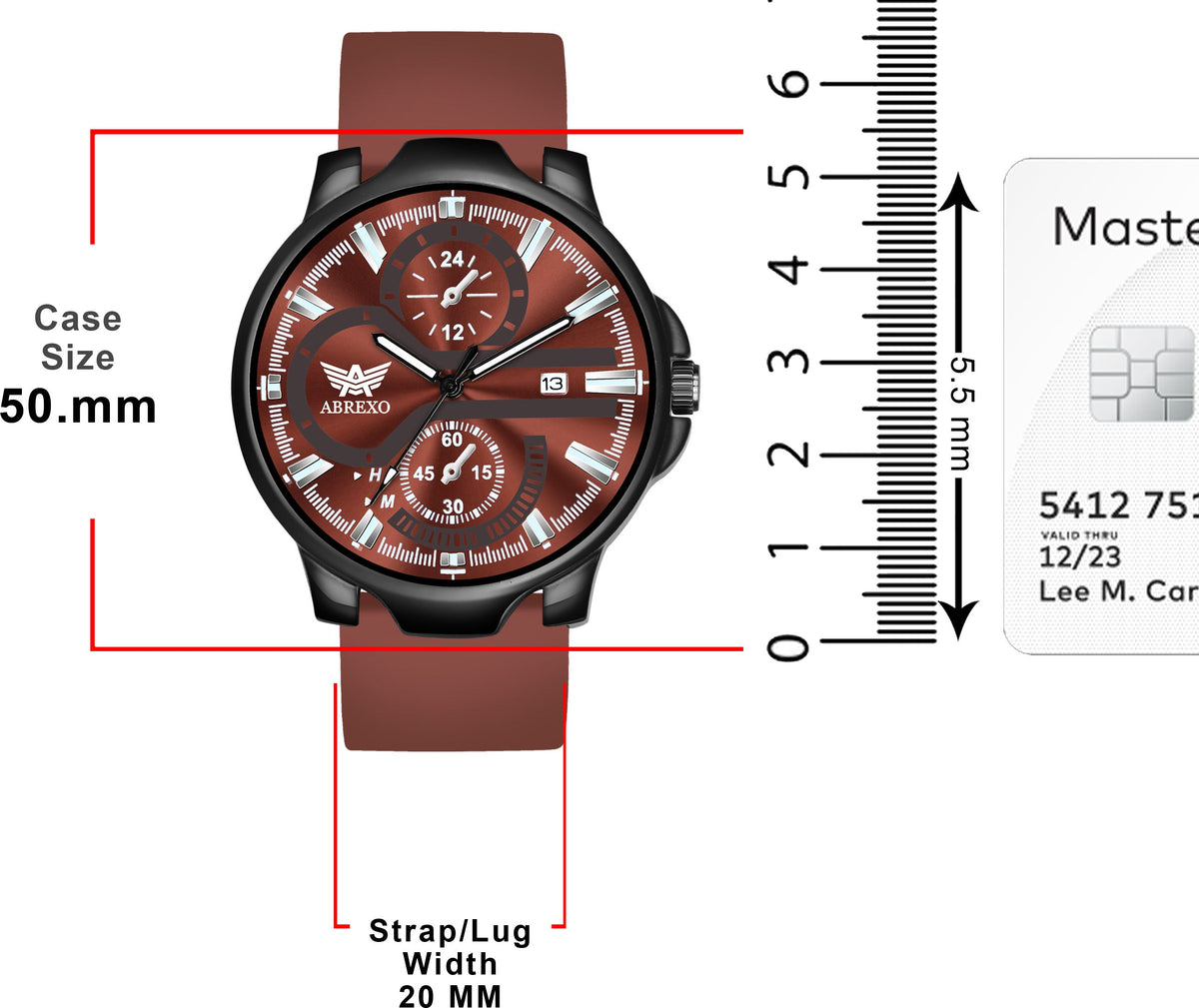 Abrexo Chronograph Look Date Working Dial Silicone Strap Watch For Boys Men Analog Watch ABX4025