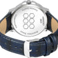 ABREXO Chronograph Look Date Working Blue Magnetic Silicone Strap Quartz For Boys Analog Watch  - For Men Abx4031