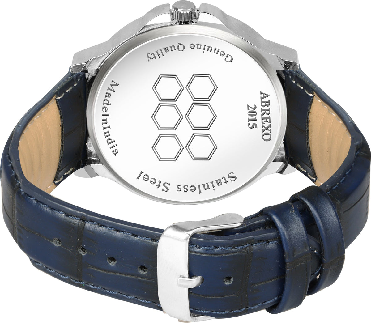 ABREXO Chronograph Look Date Working Blue Magnetic Silicone Strap Quartz For Boys Analog Watch  - For Men Abx4031