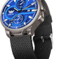 ABREXO Chronograph Gun Metal Blue Dial Date Working Black Mesh Strap Watch For Boys Analog Watch  - For Men Abx4035-BL BK MESH