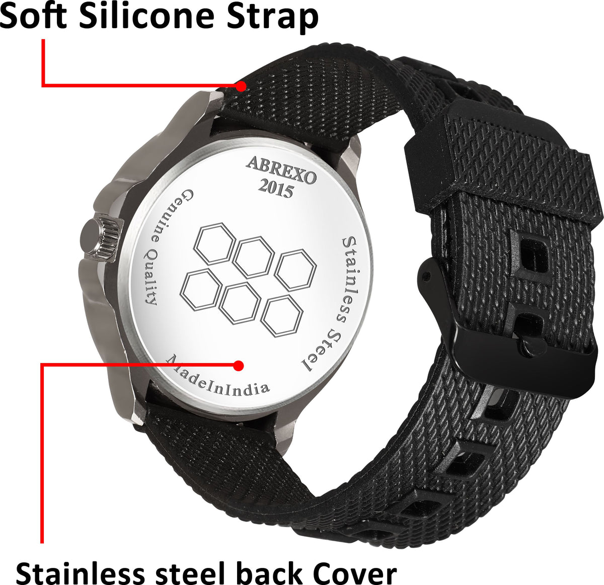 ABREXO Chronograph Gun Metal Blue Dial Date Working Black Mesh Strap Watch For Boys Analog Watch  - For Men Abx4035-BL BK MESH