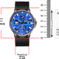 ABREXO Chronograph Gun Metal Blue Dial Date Working Black Mesh Strap Watch For Boys Analog Watch  - For Men Abx4035-BL BK MESH
