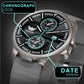 ABREXO Gun Metal Style Black Dial Grey Silicone Strap Watch (Abx4049 BK GR)