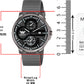 ABREXO Gun Metal Style Black Dial Grey Silicone Strap Watch (Abx4049 BK GR)