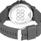 ABREXO Gun Metal Style Black Dial Grey Silicone Strap Watch (Abx4049 BK GR)