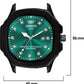 ABREXO Captain Series Date Working Square Green Dial Quartz Mechanism Watch Analog Watch  - For Men Abx5010-All Green Silicone Strap