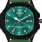 ABREXO Captain Series Date Working Square Green Dial Quartz Mechanism Watch Analog Watch  - For Men Abx5010-All Green Silicone Strap