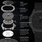 ABREXO PHANTOM Series I Gun Metal I Grey Dial I Date Working I Grey Mesh Strap Analog Watch  - For Men Abx8202 GUN GRY