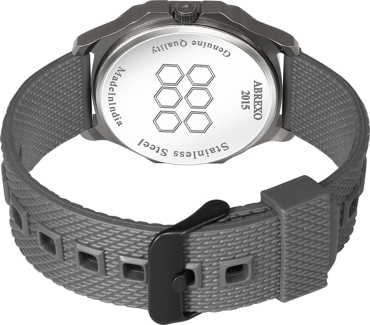 ABREXO PHANTOM Series I Gun Metal I Grey Dial I Date Working I Grey Mesh Strap Analog Watch  - For Men Abx8202 GUN GRY