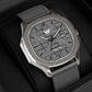 ABREXO PHANTOM Series I Gun Metal I Grey Dial I Date Working I Grey Mesh Strap Analog Watch  - For Men Abx8202 GUN GRY
