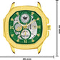 Abrexo Men Skeleton Dial & Stainless Steel Bracelet Style Straps Analogue Automatic Watch Abx8313 Green