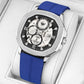 ABREXO Chronograph Look Date Working Arabic Magnet Silicon Strap Quartz Watch For Boys Analog Watch  - For Men Abx8331-SL BK BL