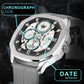 ABREXO Chronograph Look Date Working Grey Magnet Silicon Strap Quartz Watch For Boys Analog Watch  - For Men Abx8333