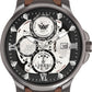 ABREXO Chronograph Look Gun Metal Date Working Brown Arabic Magnet Strap Watch For Boys Analog Watch  - For Men Ab8341-BK BR ARB MGT ST