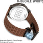 ABREXO Chronograph Look Gun Metal Date Working Brown Arabic Magnet Strap Watch For Boys Analog Watch  - For Men Ab8341-BK BR ARB MGT ST