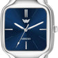 ABREXO New Designer Square Blue Dial Silver Stainless Steel Quartz Watch For Boys Analog Watch  - For Men Abx8891