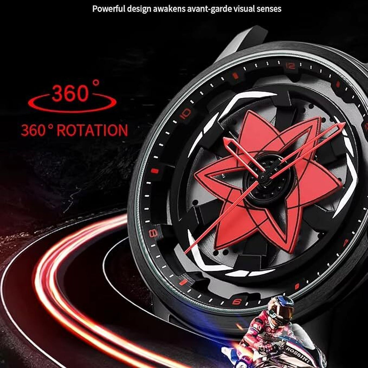 ABREXO Spinning Wheel Star Skeleton Dial Designer Casual Stainless Steel Watch For Boys Analog Watch  - For Men Abx9986