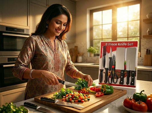 8 Pcs Stainless Steel Knife Sets for Kitchen