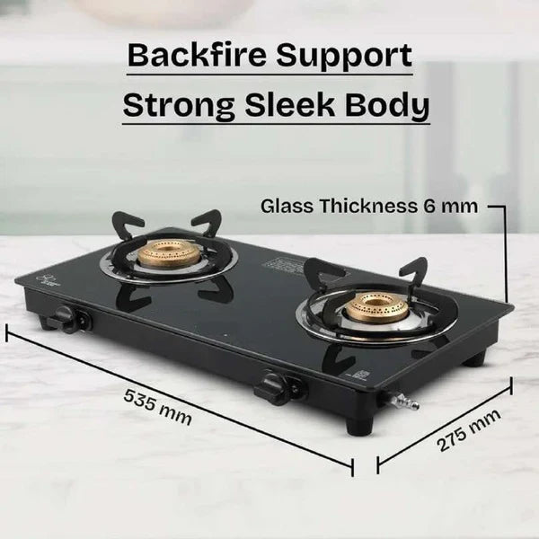 Burner Manual Compact With Toughened Glass Gas