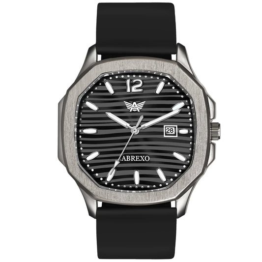 ABREXO Gun Metal Series Analog Watch For Men AB16
