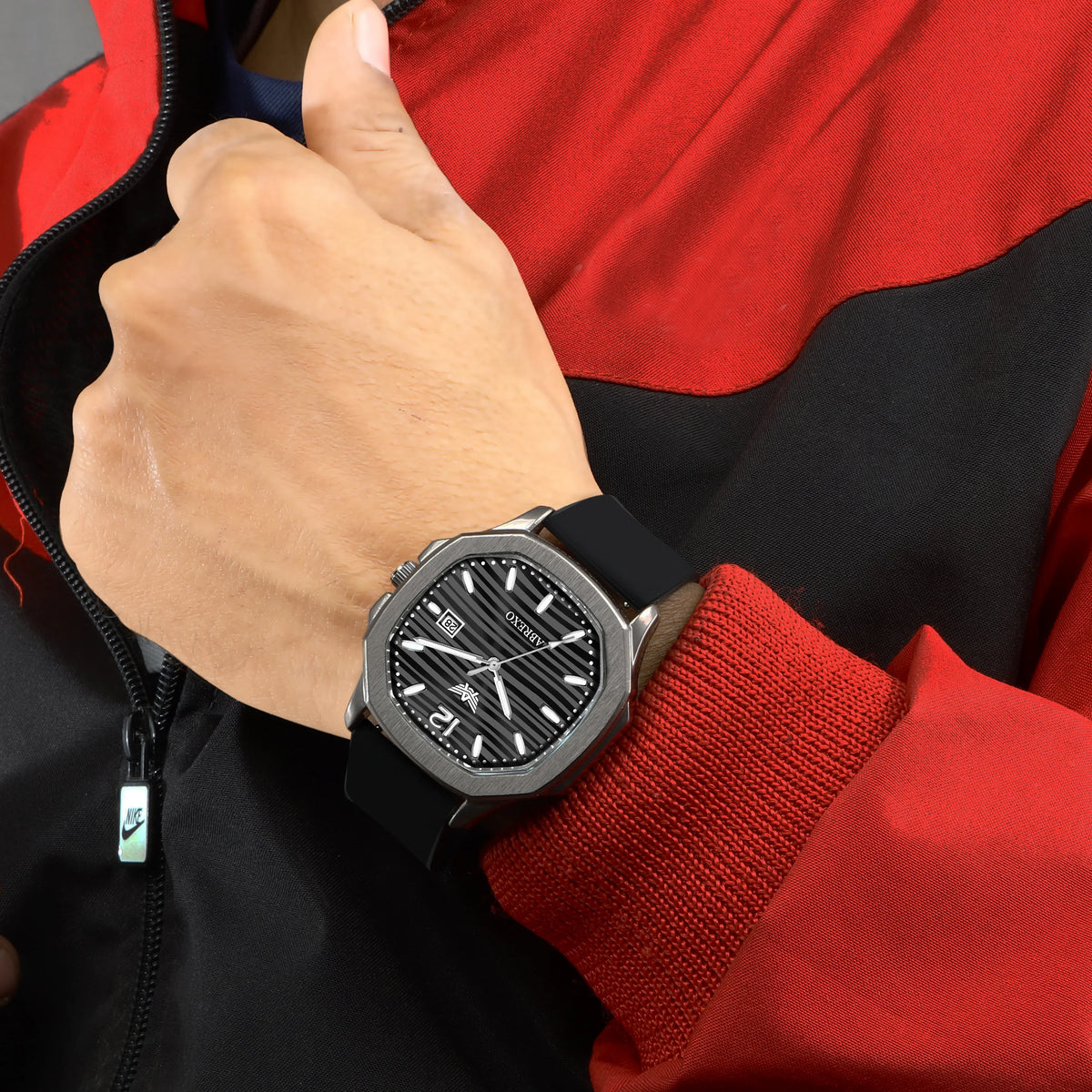 ABREXO Gun Metal Series Analog Watch For Men AB16
