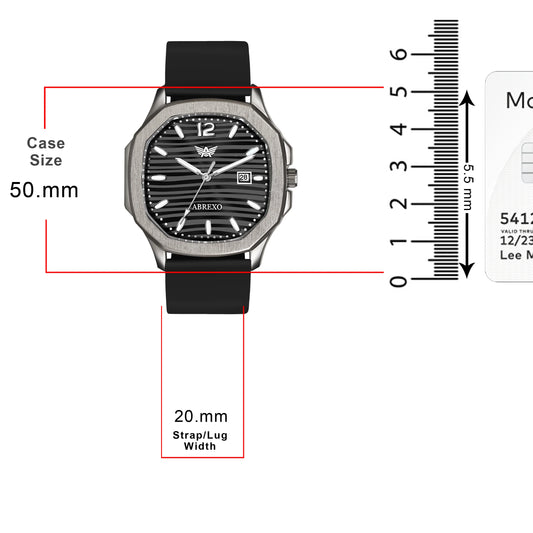 ABREXO Gun Metal Series Analog Watch For Men AB16