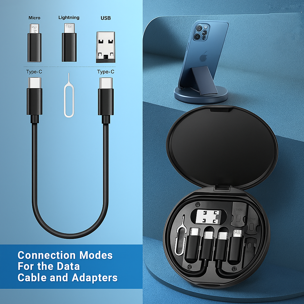 8-in-1 Multi-Connector Fast Charging Cable Kit for All Devices