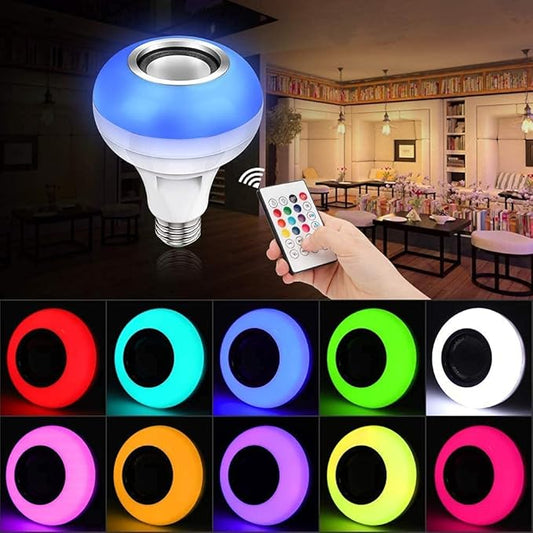 LED Light Bulbs Color Changing With Bluetooth Speakers And Remote Control Bulb