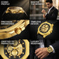 Quad Luxe Skeleton Golden Watch