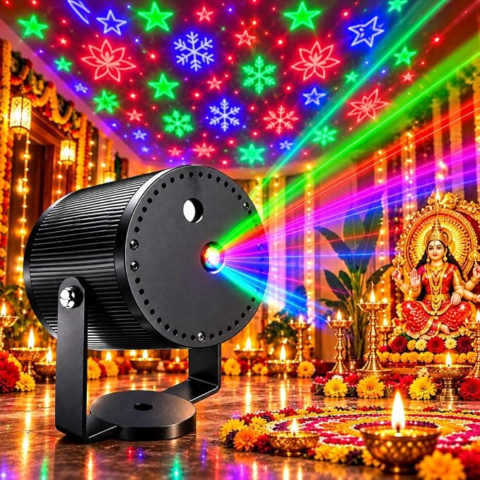 32-in-1 Laser Light Powerful Decoration Light Machine with Stand