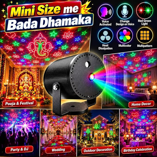 32-in-1 Laser Light Powerful Decoration Light Machine with Stand