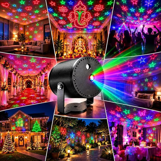32-in-1 Laser Light Powerful Decoration Light Machine with Stand